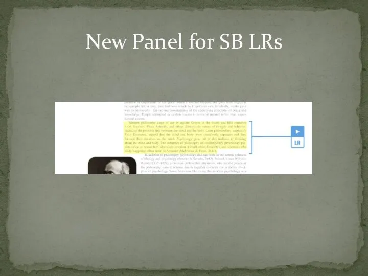 New Panel for SB LRs