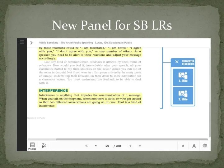 New Panel for SB LRs