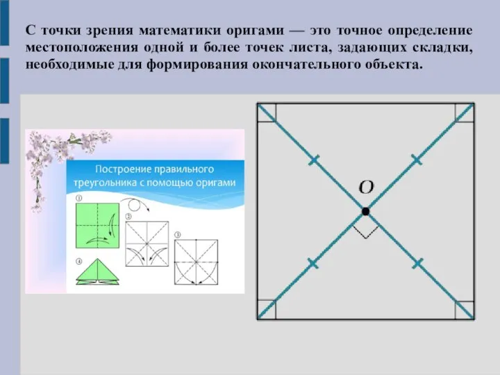 С точки зрения математики оригами — это точное определение местоположения одной