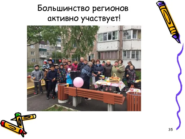 Большинство регионов активно участвует!