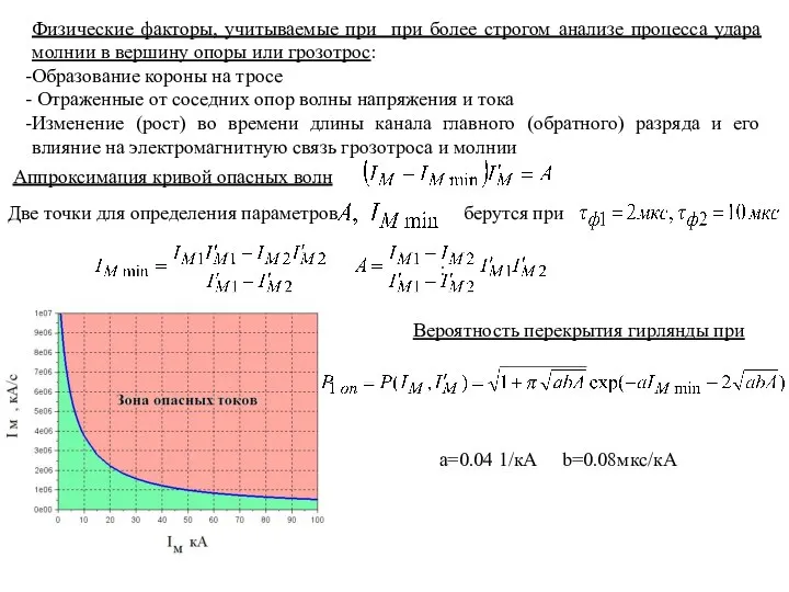 Физические факторы, учитываемые при при более строгом анализе процесса удара молнии