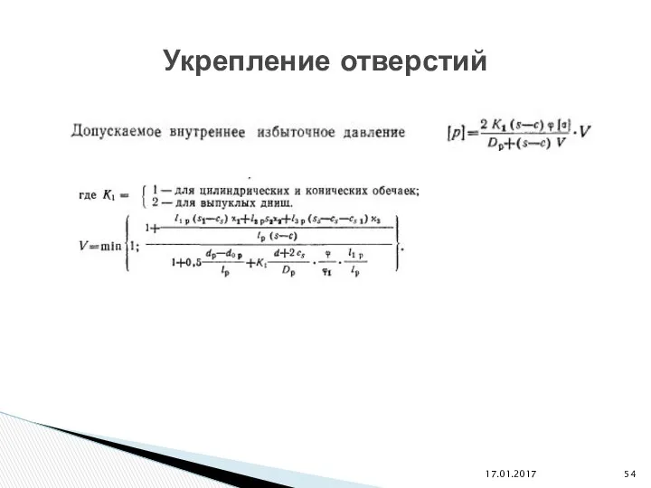 17.01.2017 Укрепление отверстий