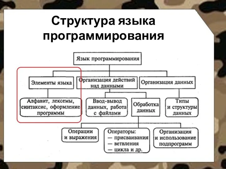 Структура языка программирования