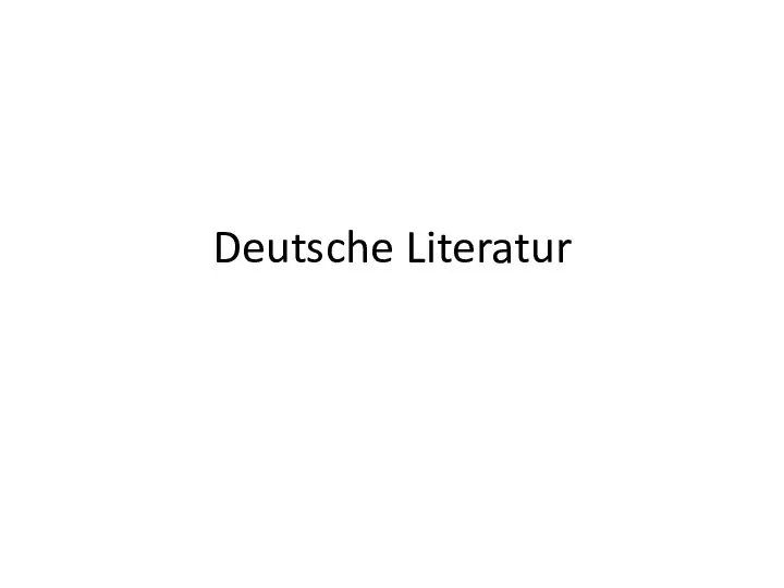 Deutsche Literatur