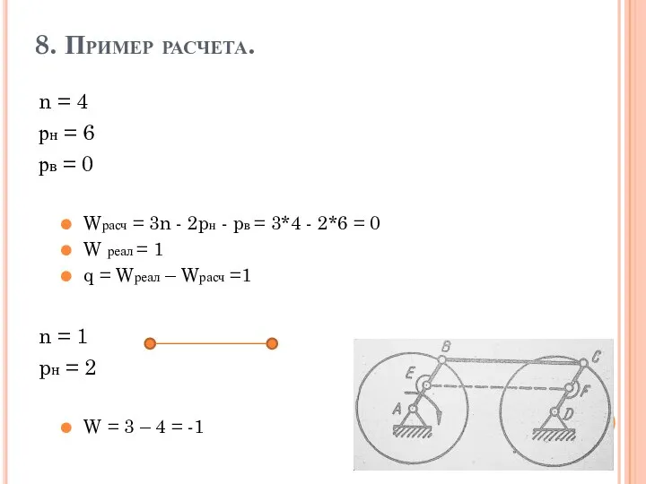 8. Пример расчета. n = 4 рн = 6 рв =