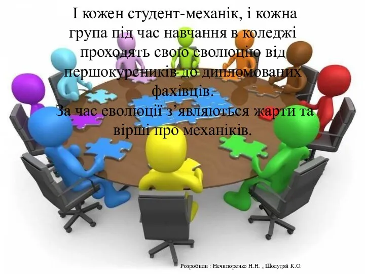 І кожен студент-механік, і кожна група під час навчання в коледжі