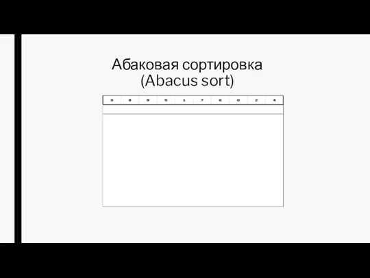 Абаковая сортировка (Abacus sort)