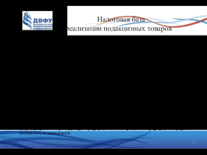 Налоговая база при реализации подакцизных товаров при применении процентных ставок (природный