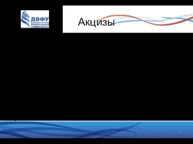 Акцизы Пример 2. Исчислить сумму акциза к уплате в бюджет. ОАО