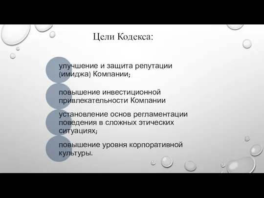 Цели Кодекса: