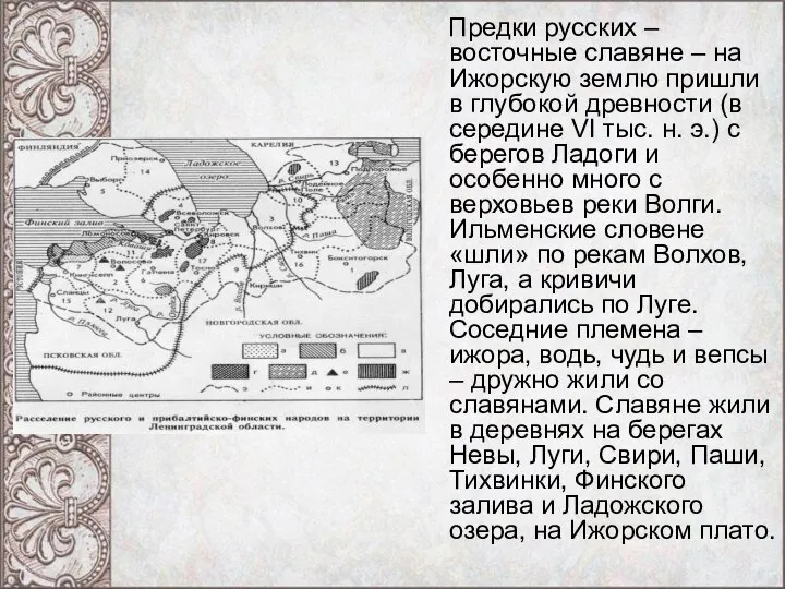 Предки русских – восточные славяне – на Ижорскую землю пришли в