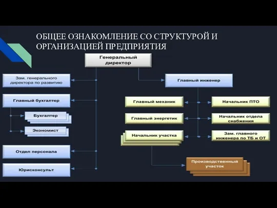 ОБЩЕЕ ОЗНАКОМЛЕНИЕ СО СТРУКТУРОЙ И ОРГАНИЗАЦИЕЙ ПРЕДПРИЯТИЯ