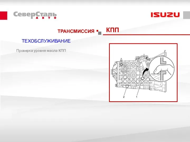 Проверка уровня масла КПП ТРАНСМИССИЯ КПП ТЕХОБСЛУЖИВАНИЕ