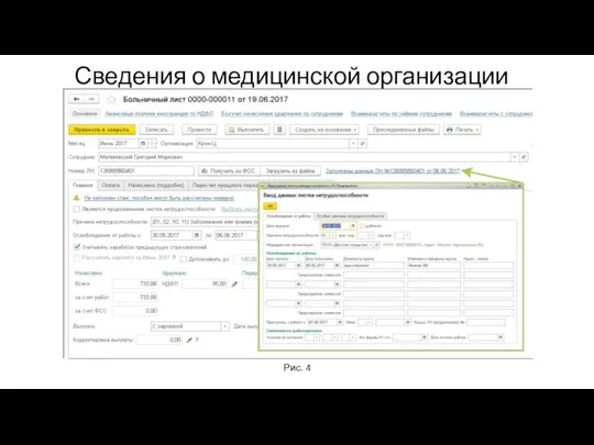 Сведения о медицинской организации Рис. 4