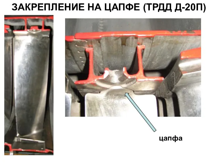 ЗАКРЕПЛЕНИЕ НА ЦАПФЕ (ТРДД Д-20П) цапфа