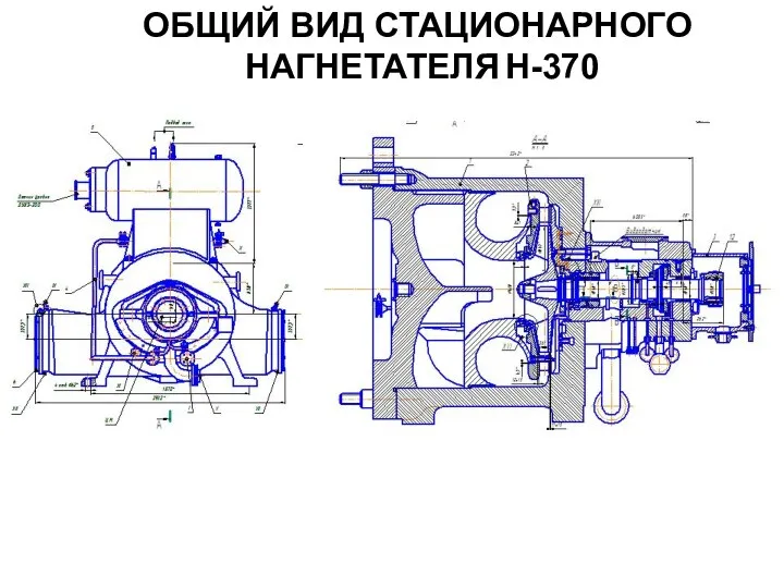 ОБЩИЙ ВИД СТАЦИОНАРНОГО НАГНЕТАТЕЛЯ Н-370