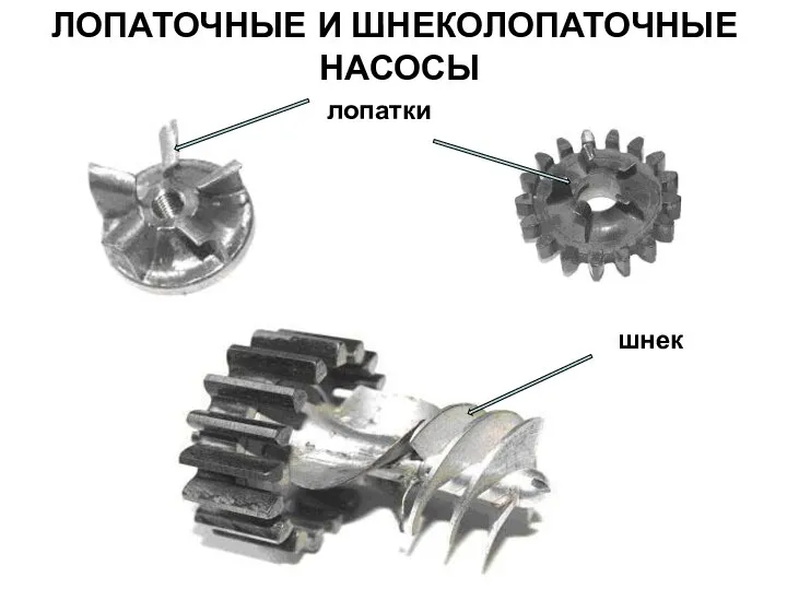 ЛОПАТОЧНЫЕ И ШНЕКОЛОПАТОЧНЫЕ НАСОСЫ лопатки шнек