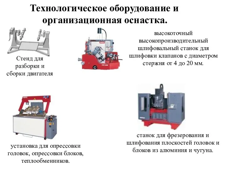 Технологическое оборудование и организационная оснастка. Стенд для разборки и сборки двигателя