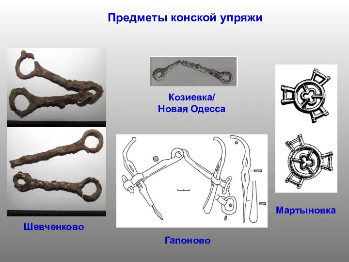 Козиевка/ Новая Одесса Шевченково Гапоново Мартыновка Предметы конской упряжи