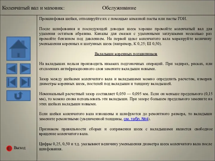 Выход Прошлифовав шейки, отполируйте их с помощью алмазной пасты или пасты