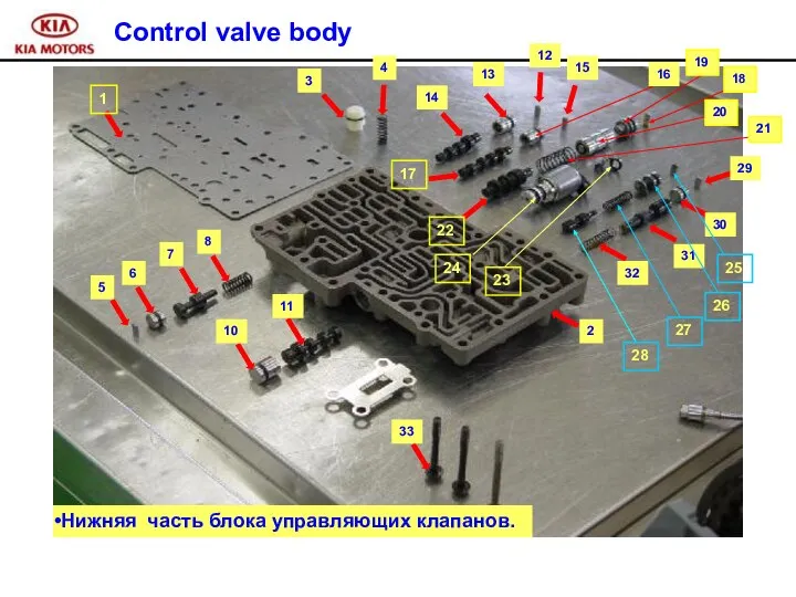 Control valve body 5 6 7 8 10 11 33 1