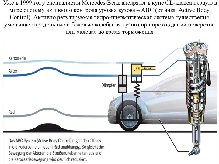 Уже в 1999 году специалисты Mercedes-Benz внедряют в купе CL-класса первую