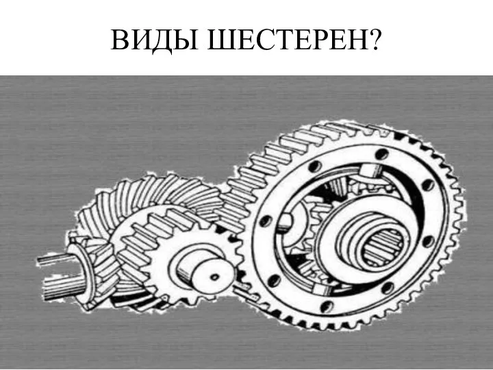 ВИДЫ ШЕСТЕРЕН?