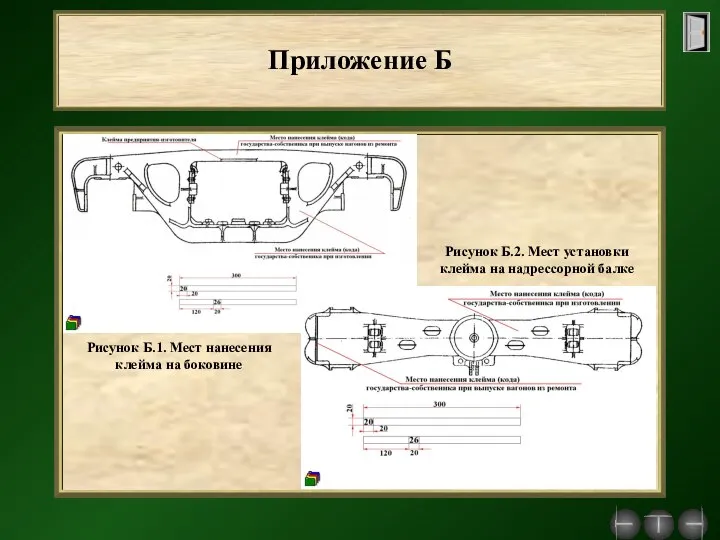 Приложение Б Рисунок Б.1. Мест нанесения клейма на боковине Рисунок Б.2.