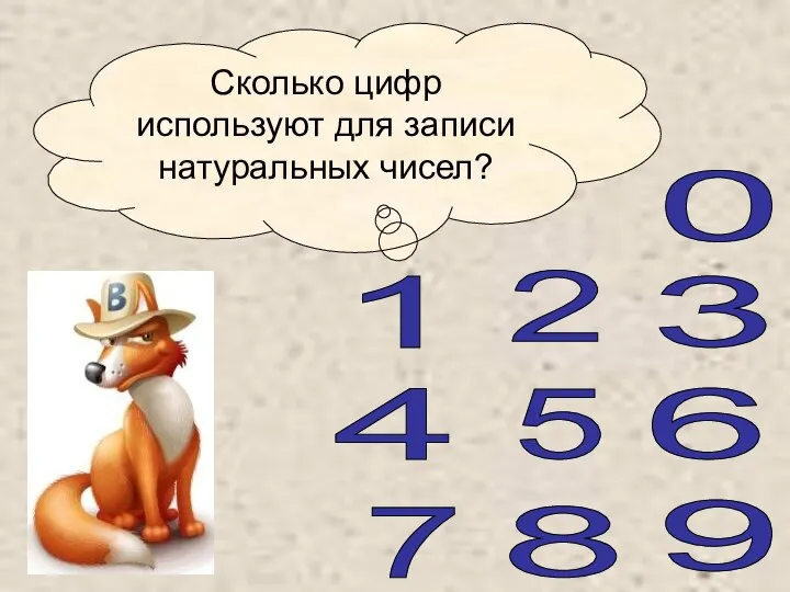 Литвиненко Т.А. Сколько цифр используют для записи натуральных чисел? 0 1