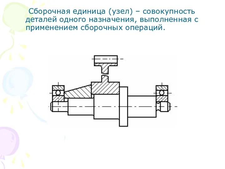 Сборочная единица (узел) – совокупность деталей одного назначения, выполненная с применением сборочных операций.