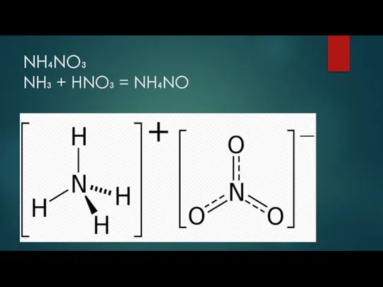 NH₄NO₃ NH₃ + HNO₃ = NH₄NO