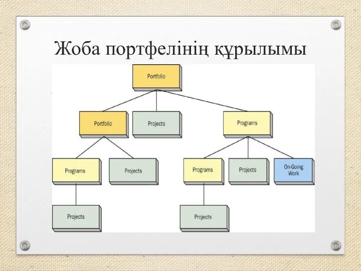 Жоба портфелінің құрылымы