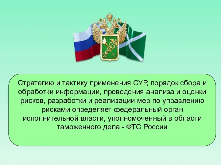 Стратегию и тактику применения СУР, порядок сбора и обработки информации, проведения