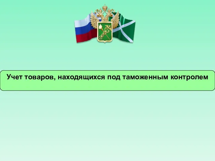 Учет товаров, находящихся под таможенным контролем