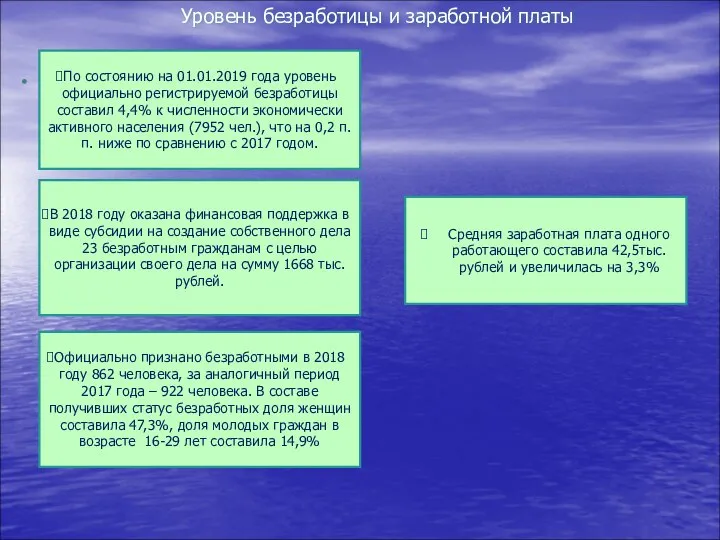 Официально признано безработными в 2018 году 862 человека, за аналогичный период