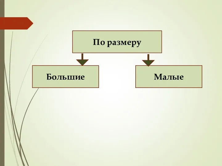 По размеру Большие Малые