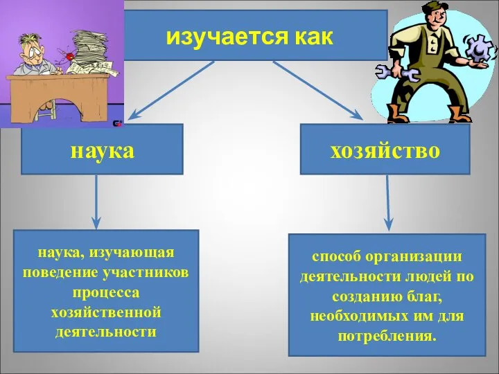 изучается как наука наука, изучающая поведение участников процесса хозяйственной деятельности хозяйство