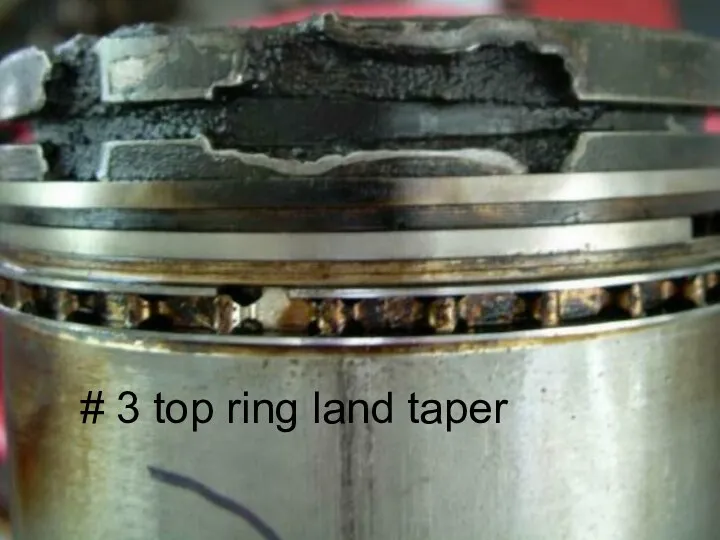 33 # 3 top ring land taper