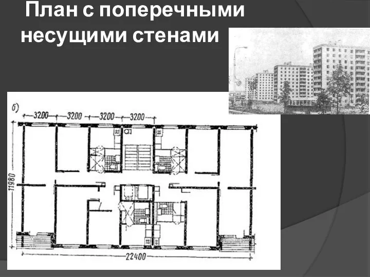 План с поперечными несущими стенами