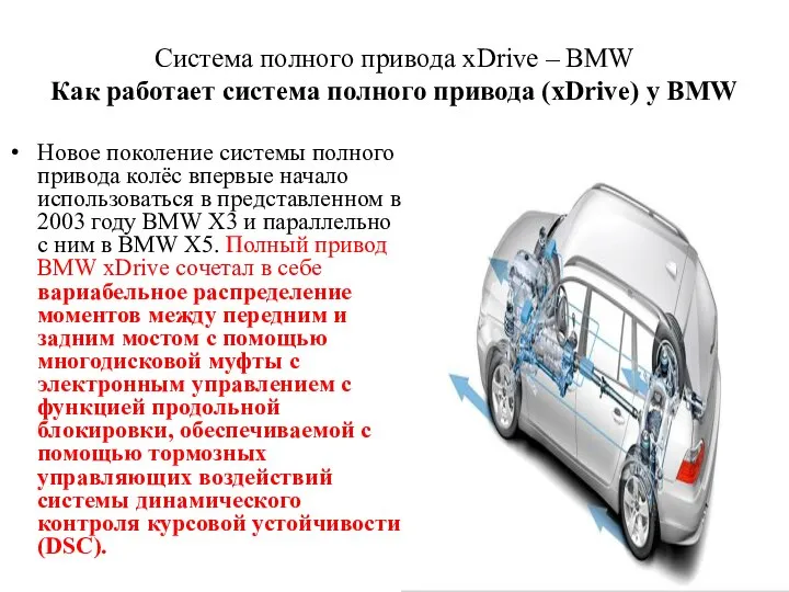 Cистема полного привода xDrive – BMW Как работает система полного привода