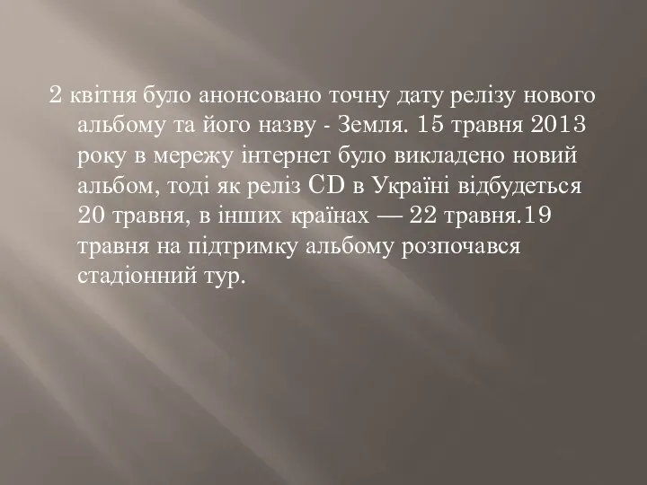 2 квітня було анонсовано точну дату релізу нового альбому та його