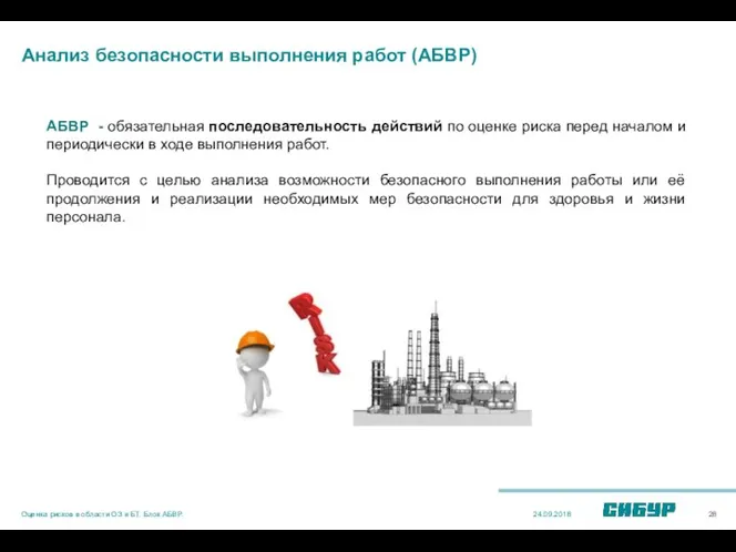 Анализ безопасности выполнения работ (АБВР) АБВР - обязательная последовательность действий по