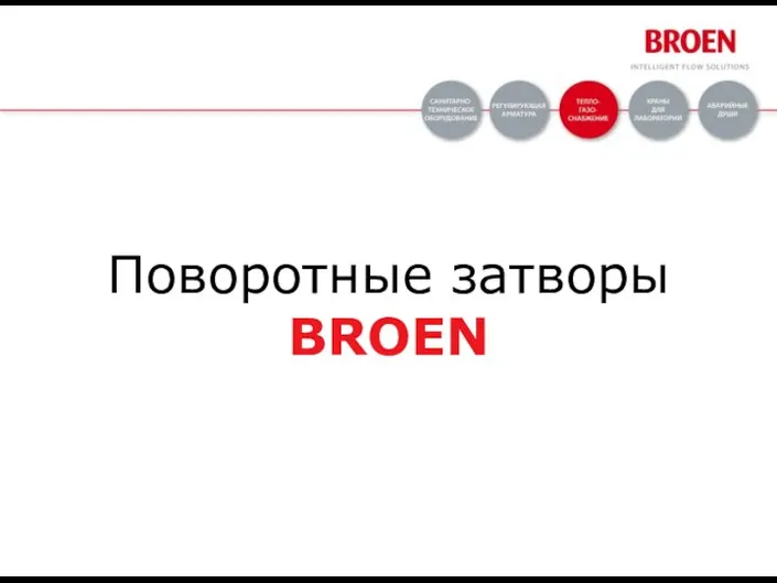 Поворотные затворы BROEN