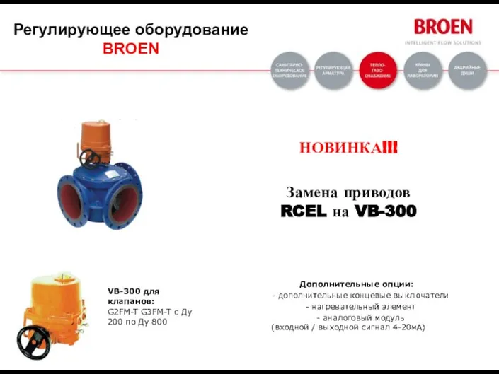 Дополнительные опции: - дополнительные концевые выключатели - нагревательный элемент - аналоговый