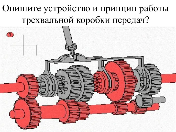 Опишите устройство и принцип работы трехвальной коробки передач?