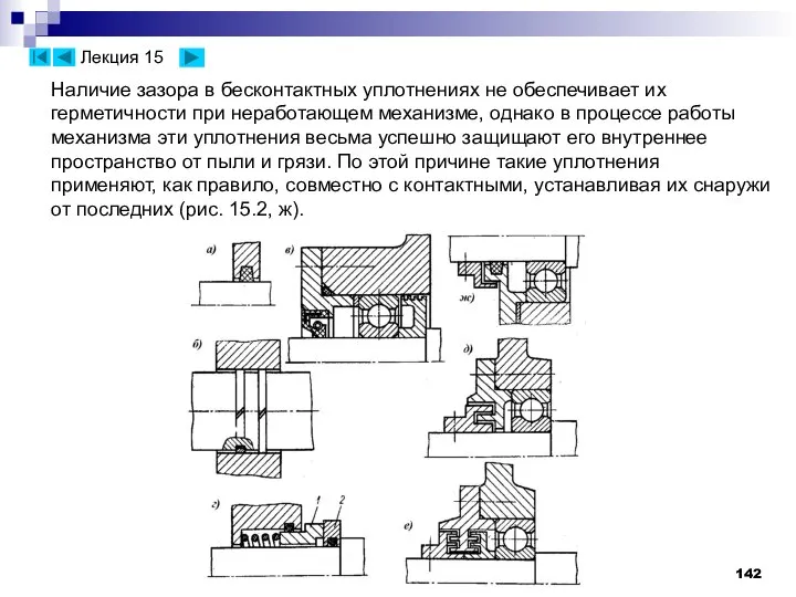 Наличие зазора в бесконтактных уплотнениях не обеспечивает их герметичности при неработающем