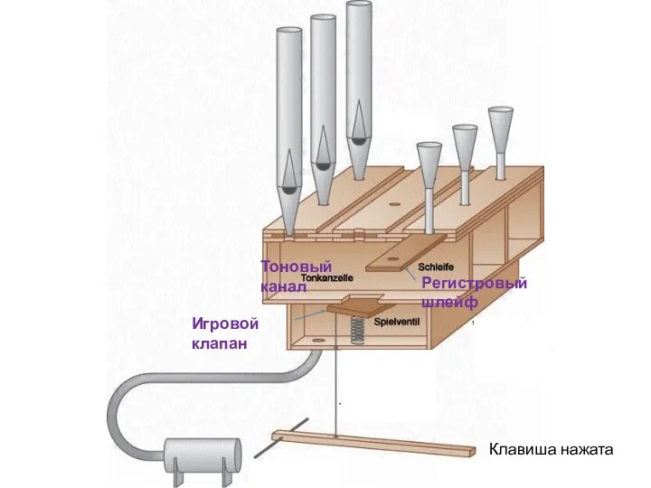 Тоновый канал Клавиша нажата Игровой клапан Регистровый шлейф