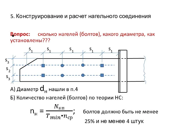 5. Конструирование и расчет нагельного соединения s1 s1 s1 s1 s1