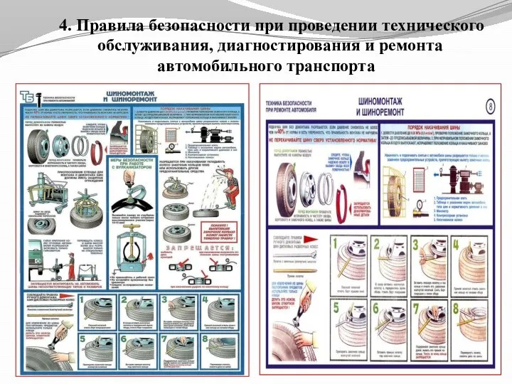 4. Правила безопасности при проведении технического обслуживания, диагностирования и ремонта автомобильного транспорта