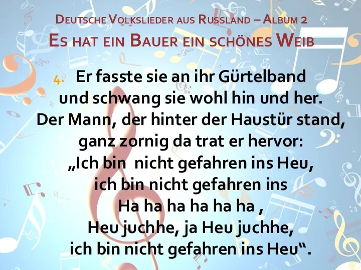 Deutsche Volkslieder aus Russland – Album 2 Es hat ein Bauer